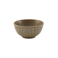 Matt Grey Terra Scalloped Bowl